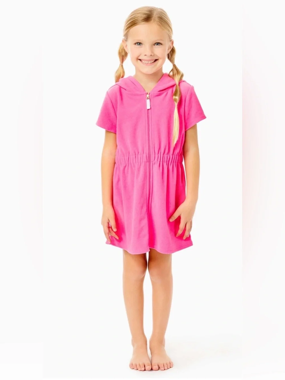 LILLY PULITZER Aura Pink Chaplin Cover Up - M (6-7Y)